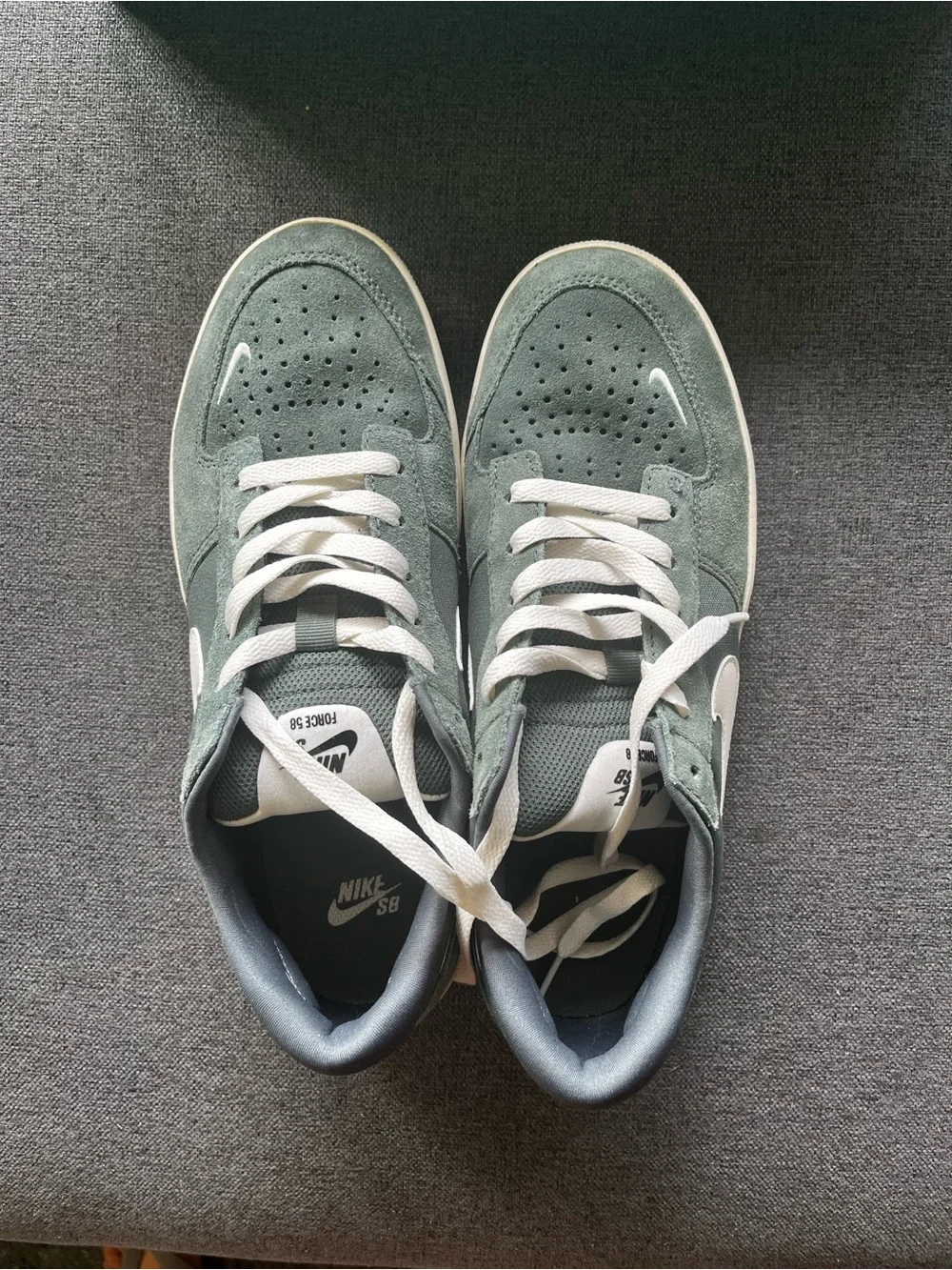 Nike SB Force 58 Vintage Green Suede Sneakers Men 9 Women10.5 Skate Original Box